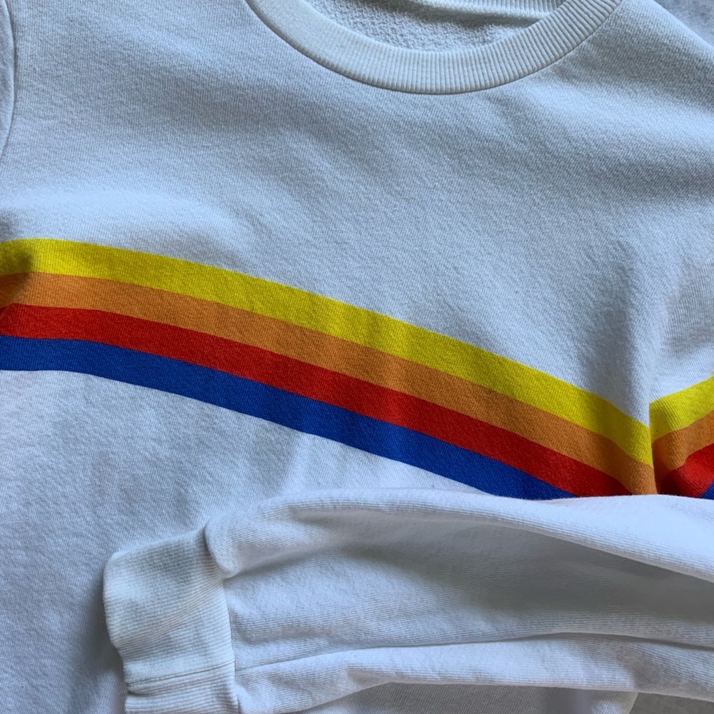 🌈FULL TILT COLOR STRIPED CROPPED LONG SLEEVE🌈 - Picture 2 of 4